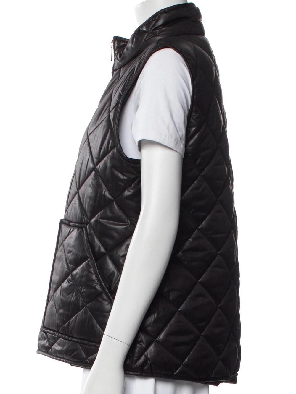 KATE SPADE $208 • size Medium • Black Quilted Vest - Picture 5 of 9